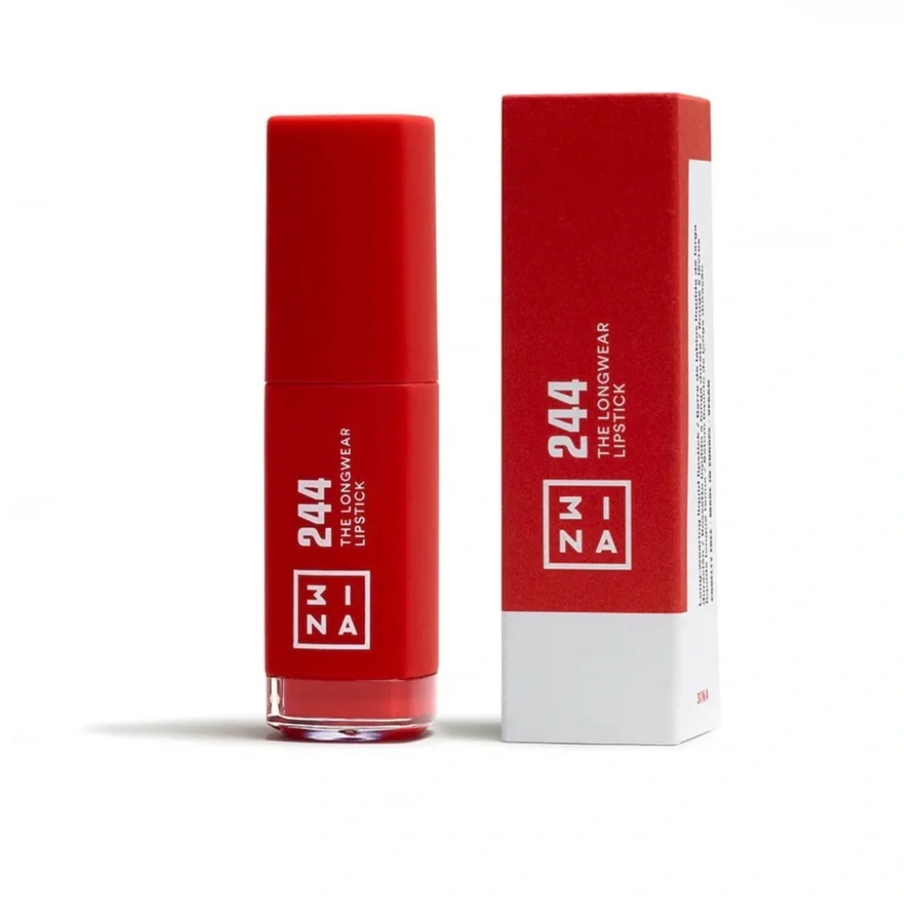 3INA The Longwear Lipstick #244 (Classic Red) NEW